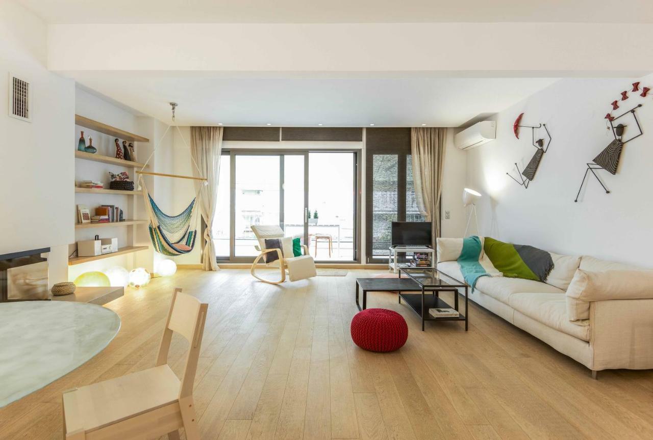 Stylish 3-Bedroom Apartment & Terrace 테살로니키 외부 사진